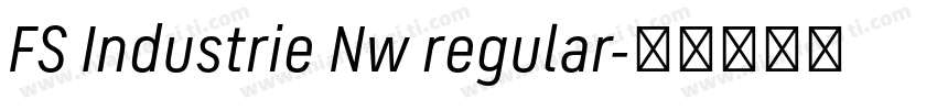 FS Industrie Nw regular字体转换